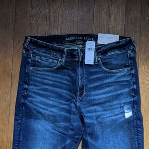 NWT AE Skinny Kick Low-Rise Jeans Size 14